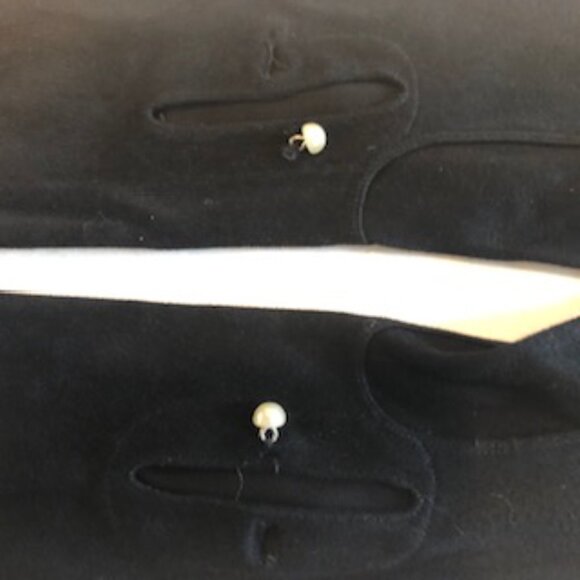 Hansen Vintage 1940s 1950s Black Rayon Opera Gloves Pearl Small-Medium Size 7 - Picture 3 of 11